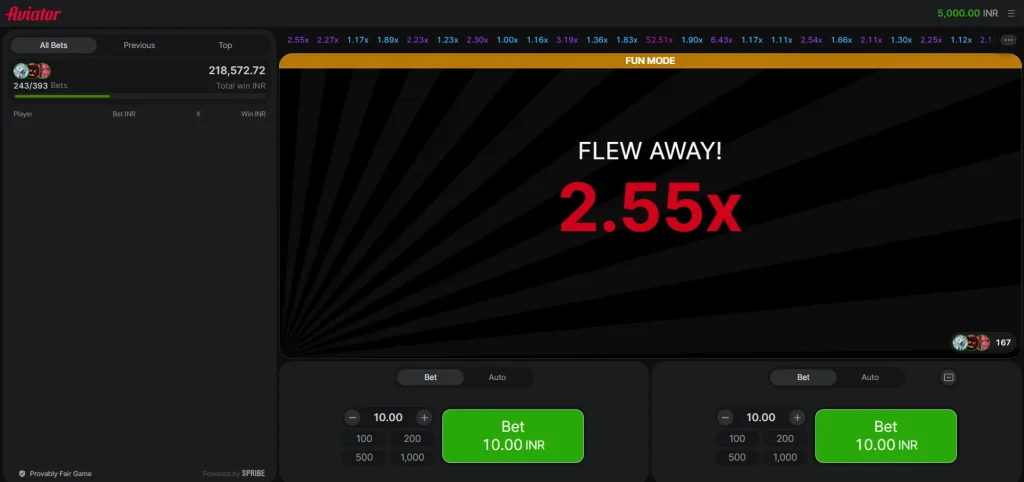 Aviator Cashout and Interface